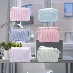 Sseersucker-cosmetic-stylish bag....
